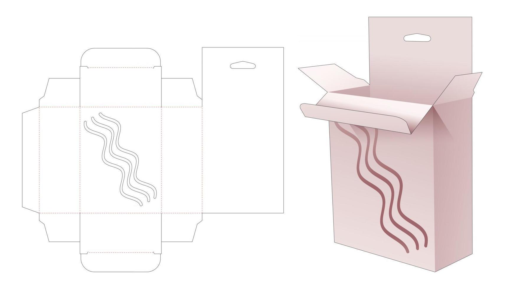 packaging box die cut template vector