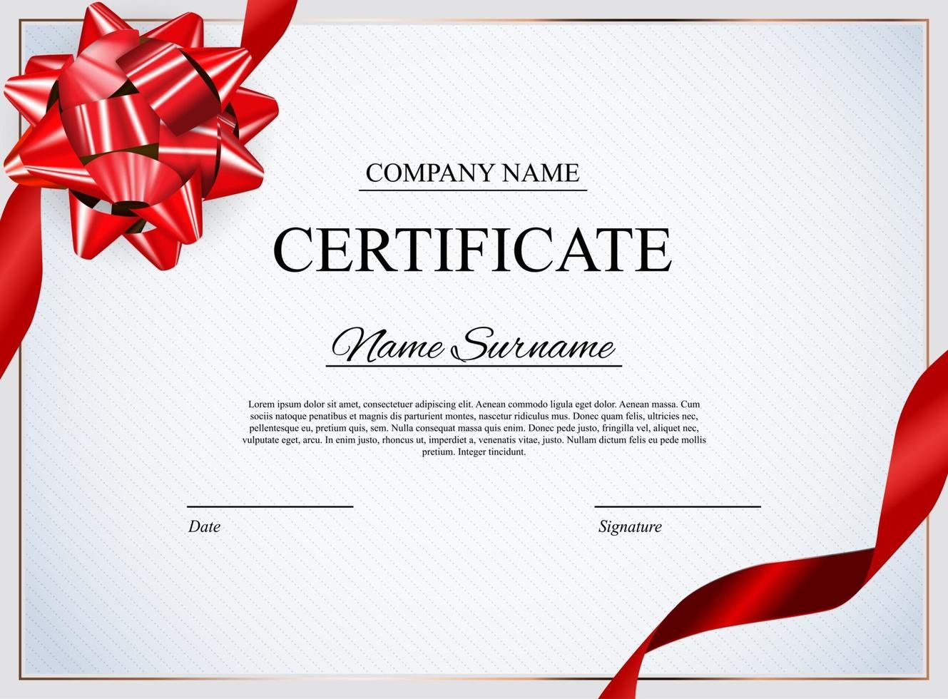 Certificate template Background. Award diploma design blank. Vector Illustration