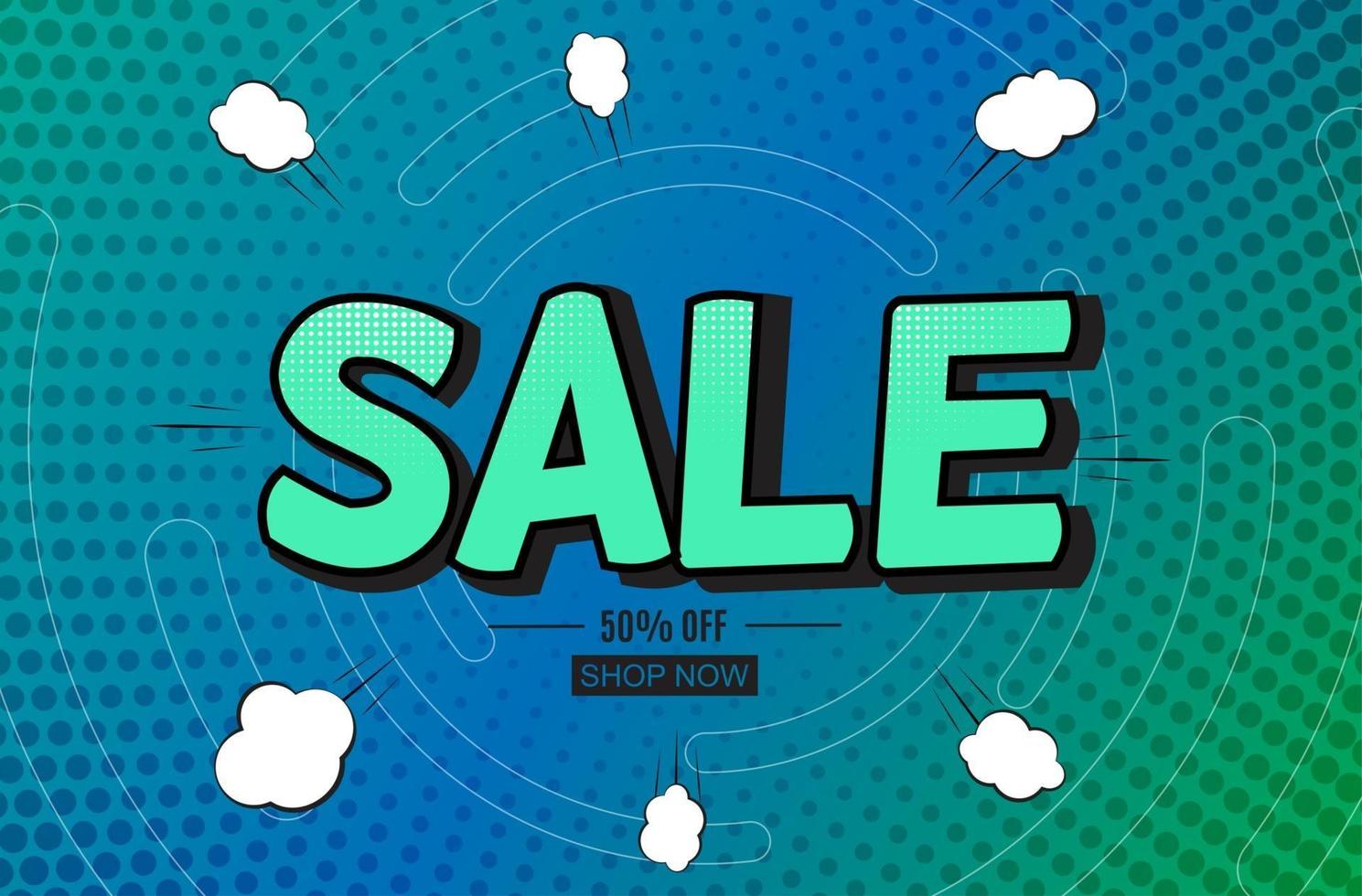 Sale banner poster template in geometric style. Vector illustration