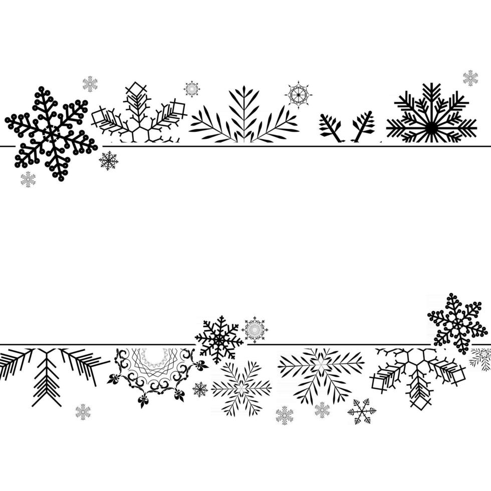 Abstract Winter Design Background with Snowflakes for Christmas and New Year Poster. Vector Illustration