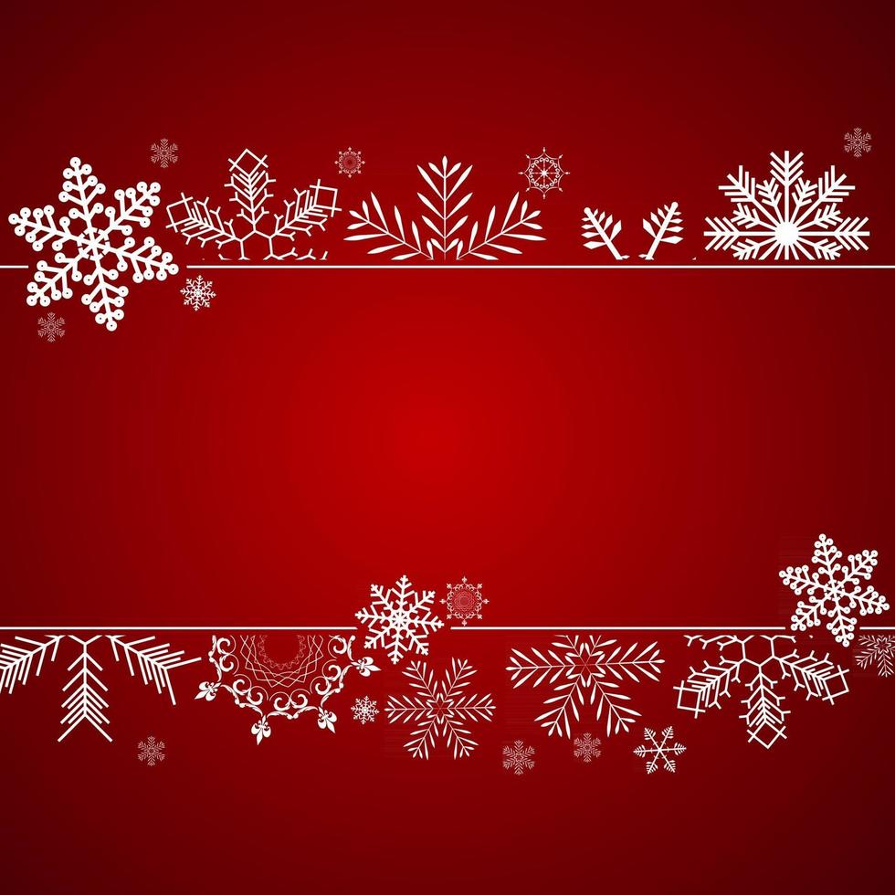 Abstract Winter Design Background with Snowflakes for Christmas and New Year Poster. Vector Illustration
