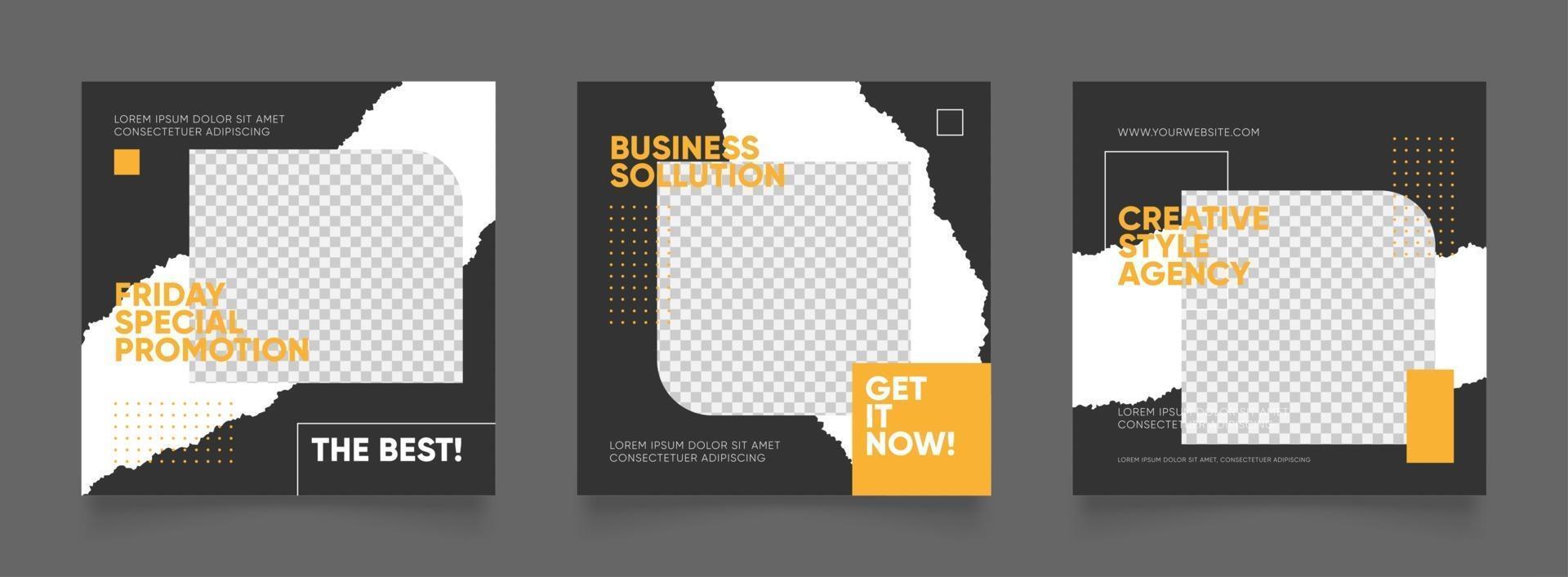 Social media template vector