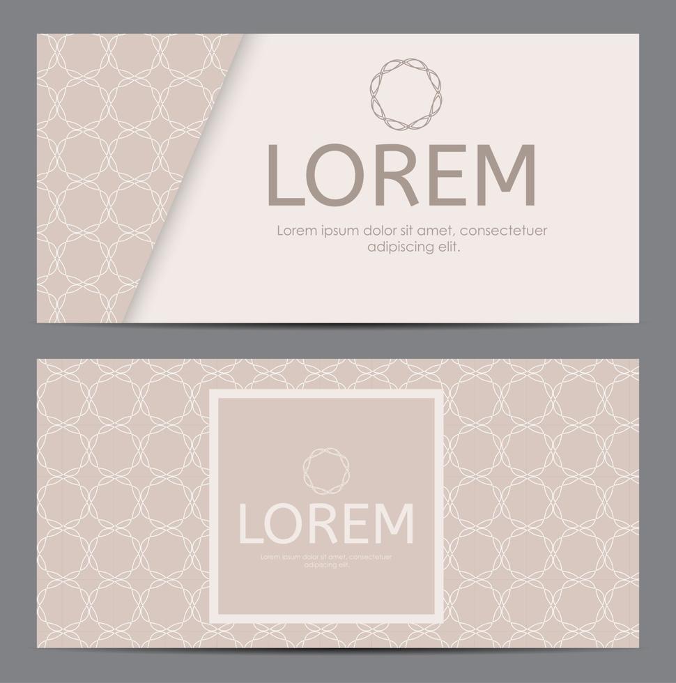 Abstract Business Card with Geometric Pattern. Vector Illustration