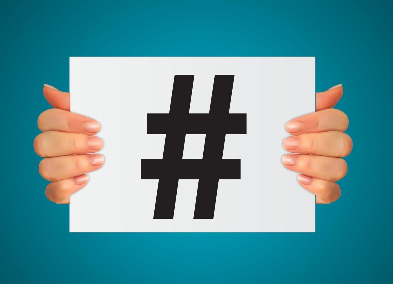 Hashtag icon template design. Vector Illustration