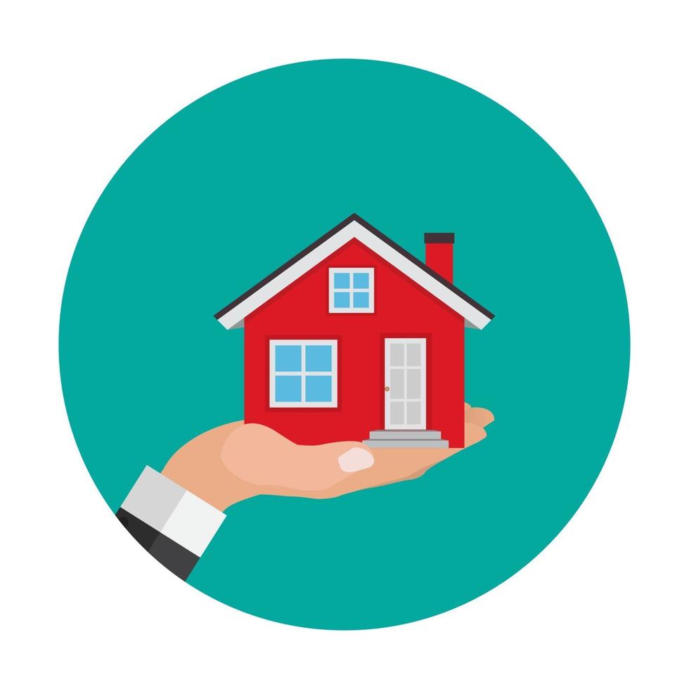 Abstract House Icon on White Background. Vector Illustration 2754821