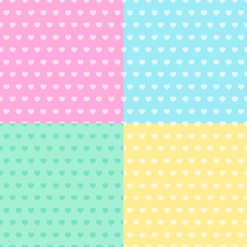 Abstract Love Seamless Pattern Background with Heart. Vector Illustration