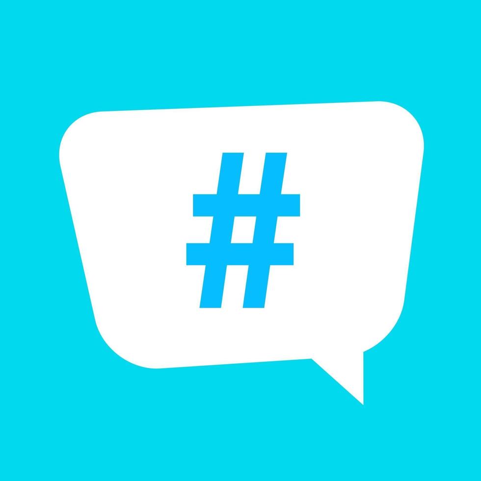 Hashtag icon template design. Vector Illustration