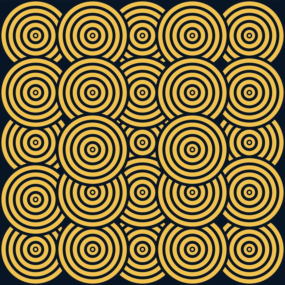 fondo amarillo llameante tendencia guay patrones sin fisuras círculo giratorio temática cultura tradicional del interior tribu selva vector