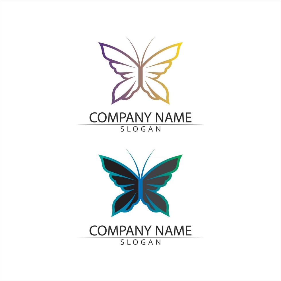 Beauty Butterfly icon design logo animal vector
