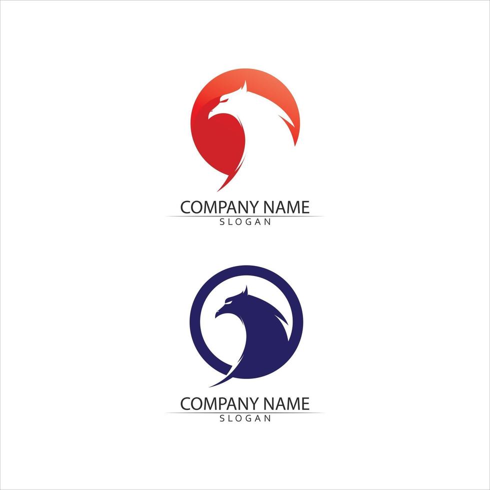 wings logo bird and Falcon Logo Template vector