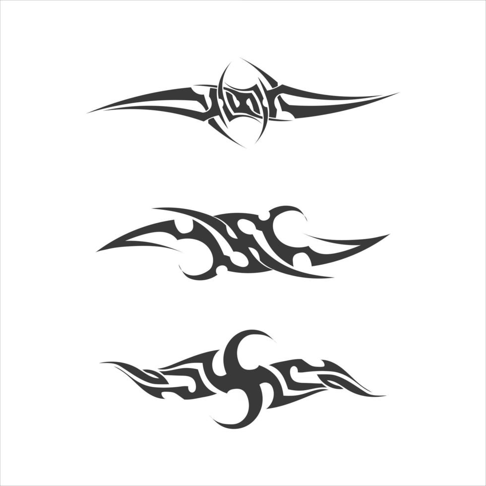 Negro tribal, clásico, negro, étnico tatuaje icono vector ilustración diseño logo