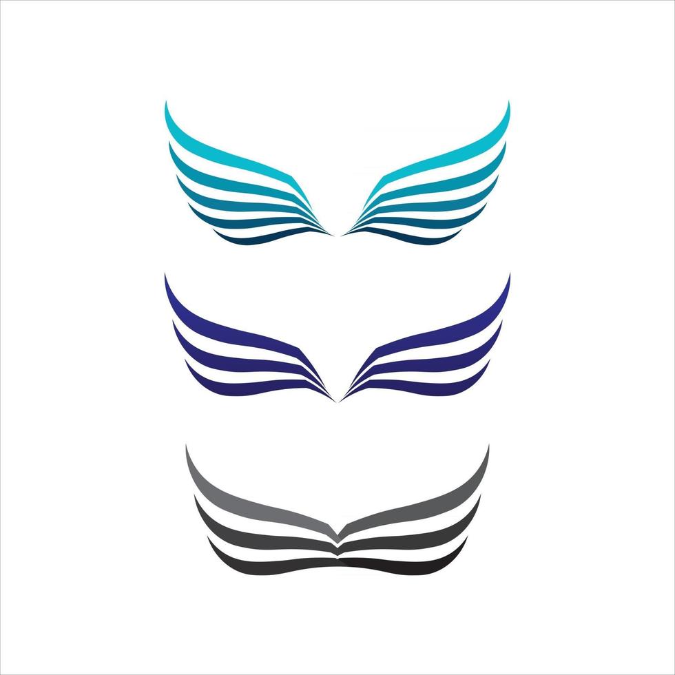 Falcon wings Logo bird flying eagle animal shield Template vector