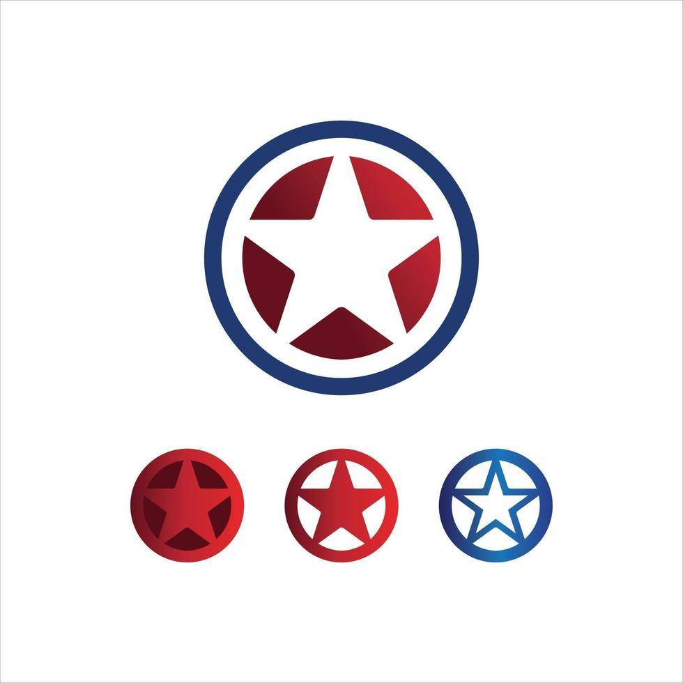 logotipo de plantilla de icono de estrella y diseño vector