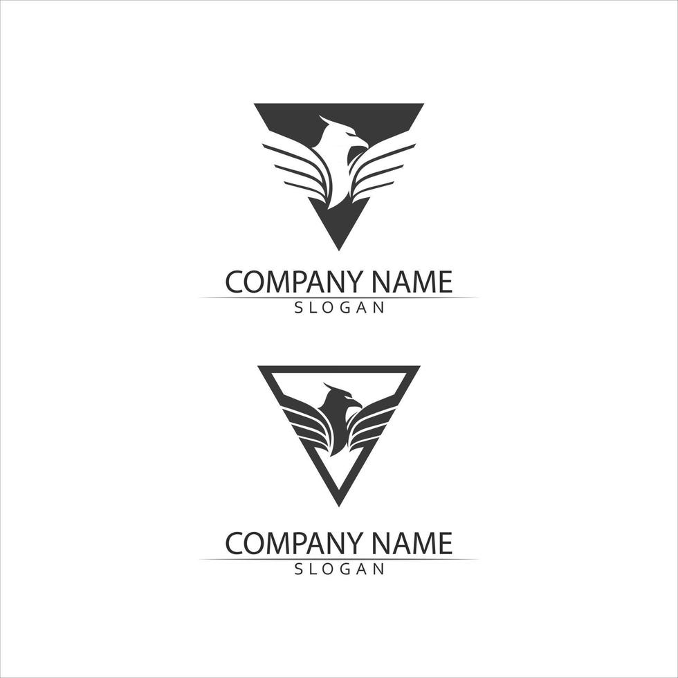 animal wings Falcon Logo Template vector design