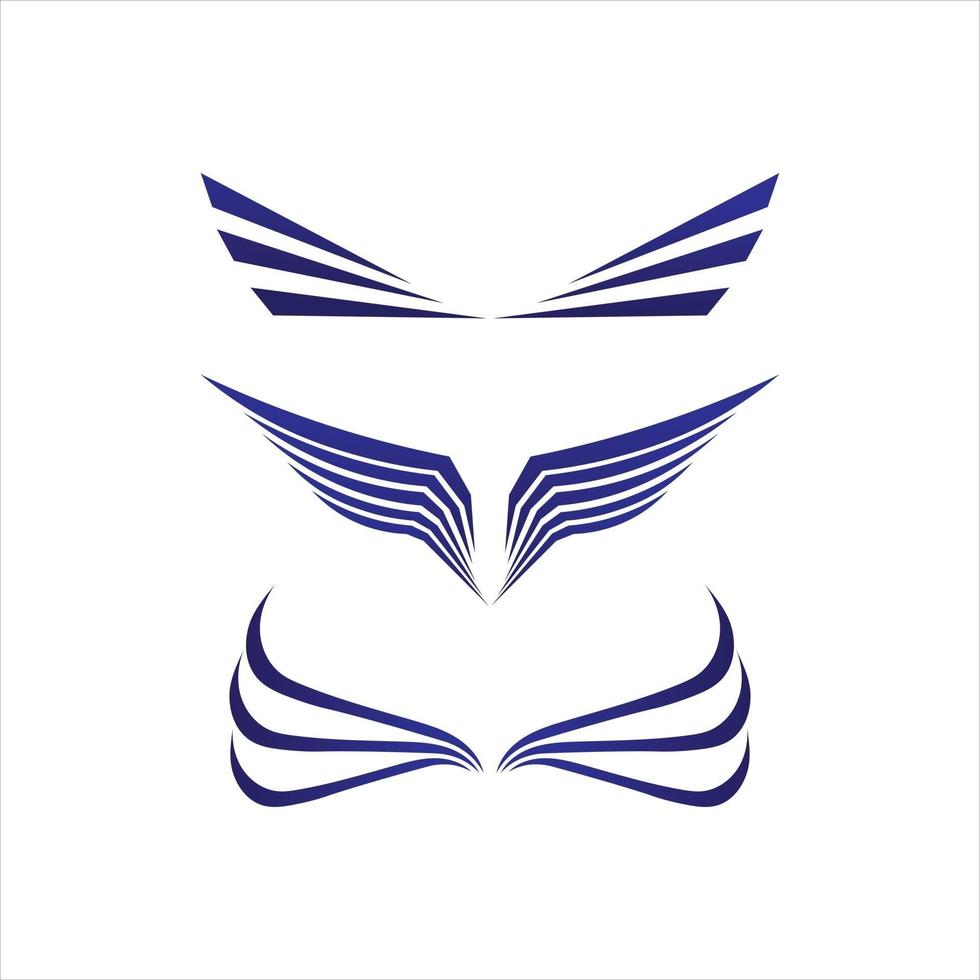 símbolo del logotipo de ala negra para un diseñador profesional vector