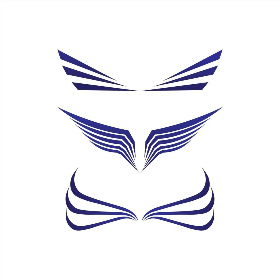 Black wing logo symbol for a professional designer vector
