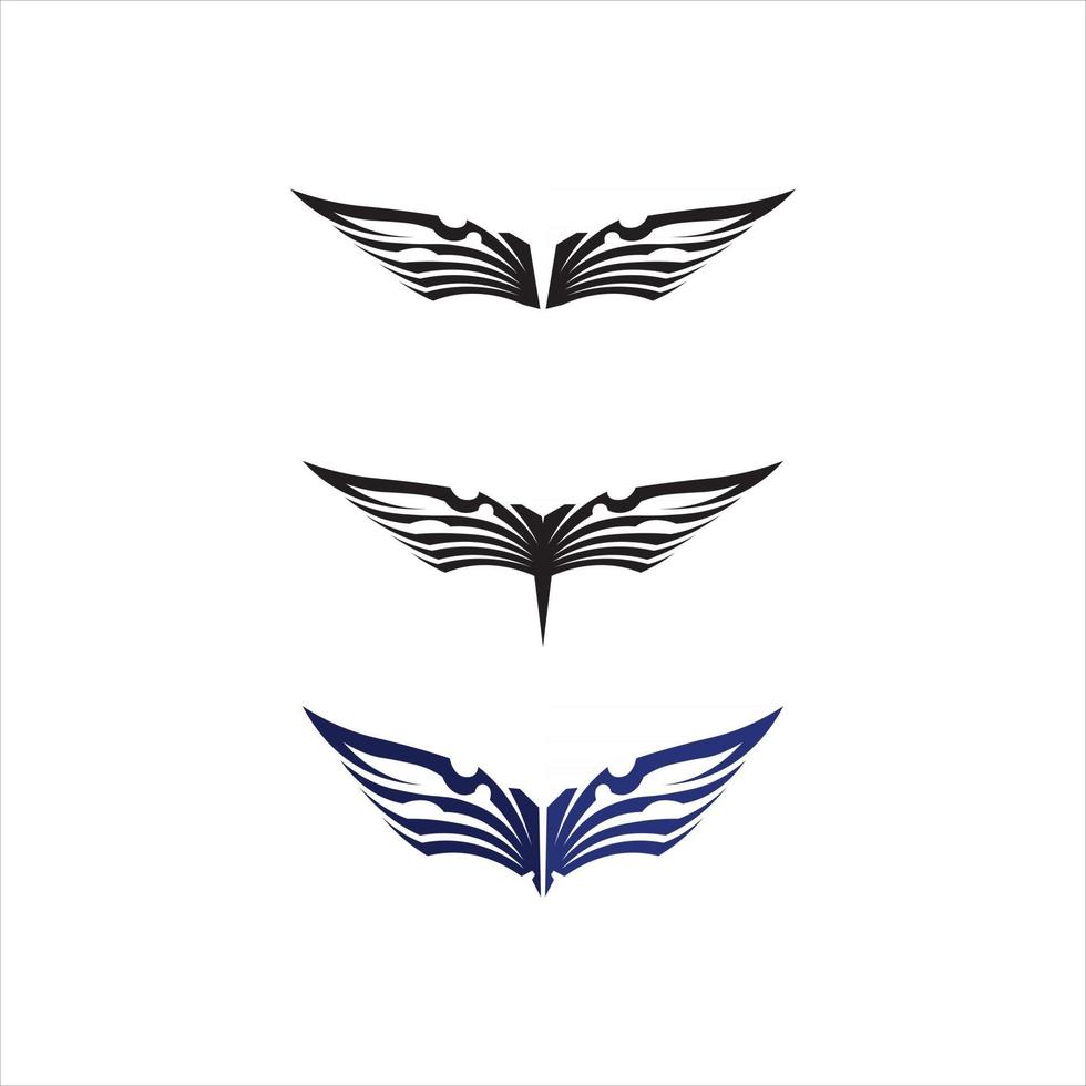 símbolo del logotipo de ala para un diseñador profesional vector