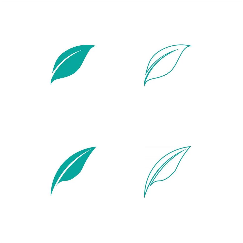 logotipos de hojas y plantas de árboles de la ecología de las hojas verdes vector