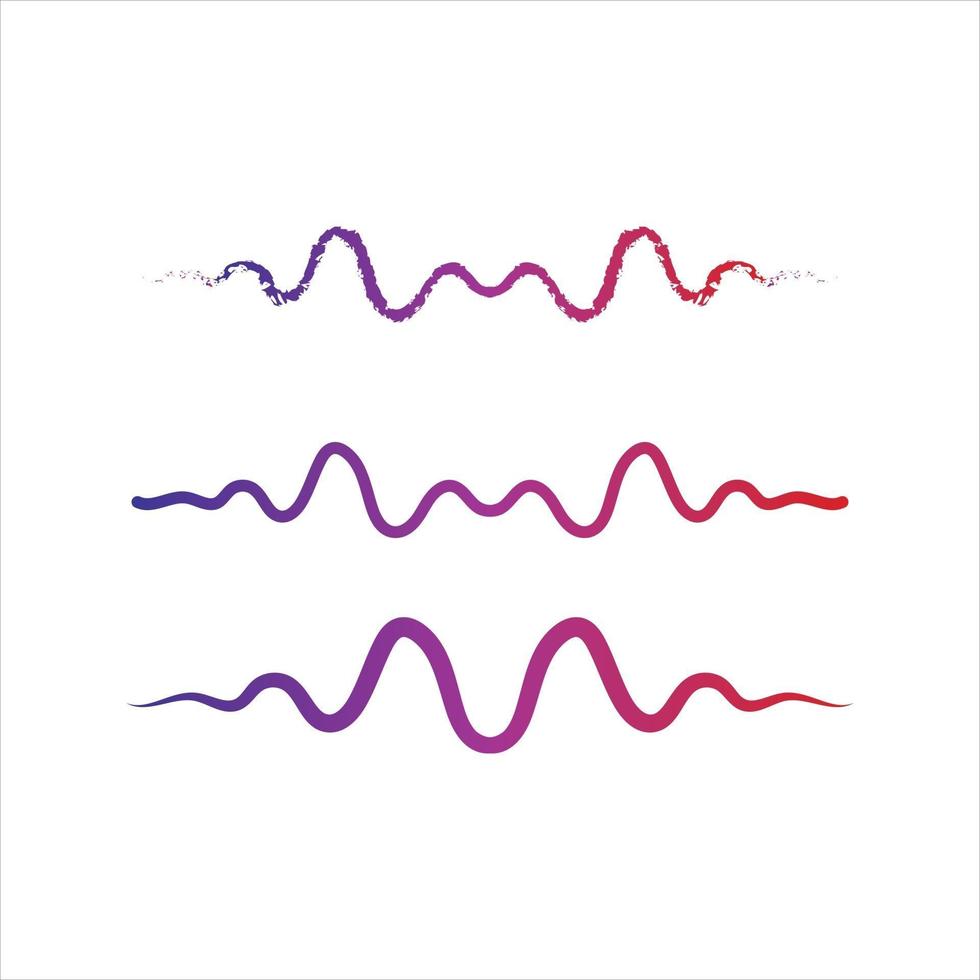 ola línea música y sonido vector ecualizador logo