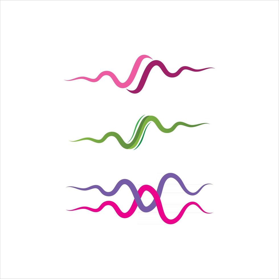 wave line music and sound vector equalizer logo