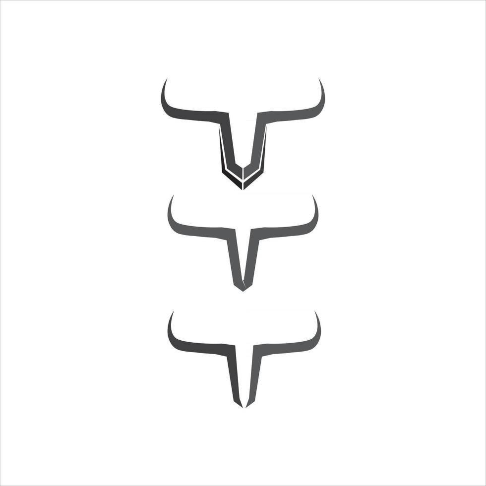 Bull horn COW AND buffalo logo HEAD ANIMAL and symbols template icons app vector