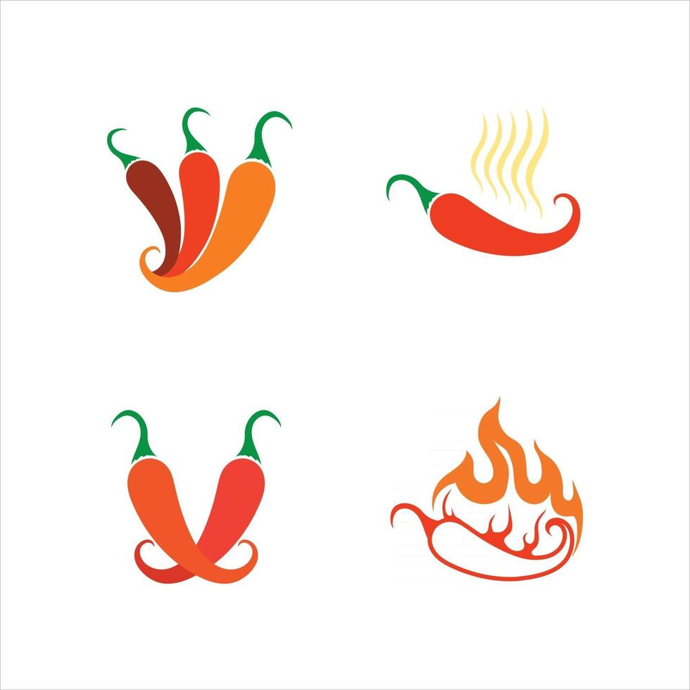 icono de chile rojo caliente icono de chile natural ilustración vectorial vector