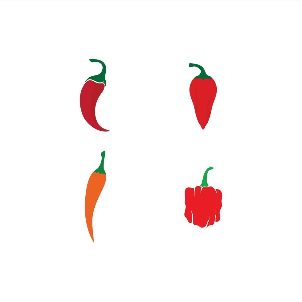 Chili icon Red hot natural chili icon vector Illustration