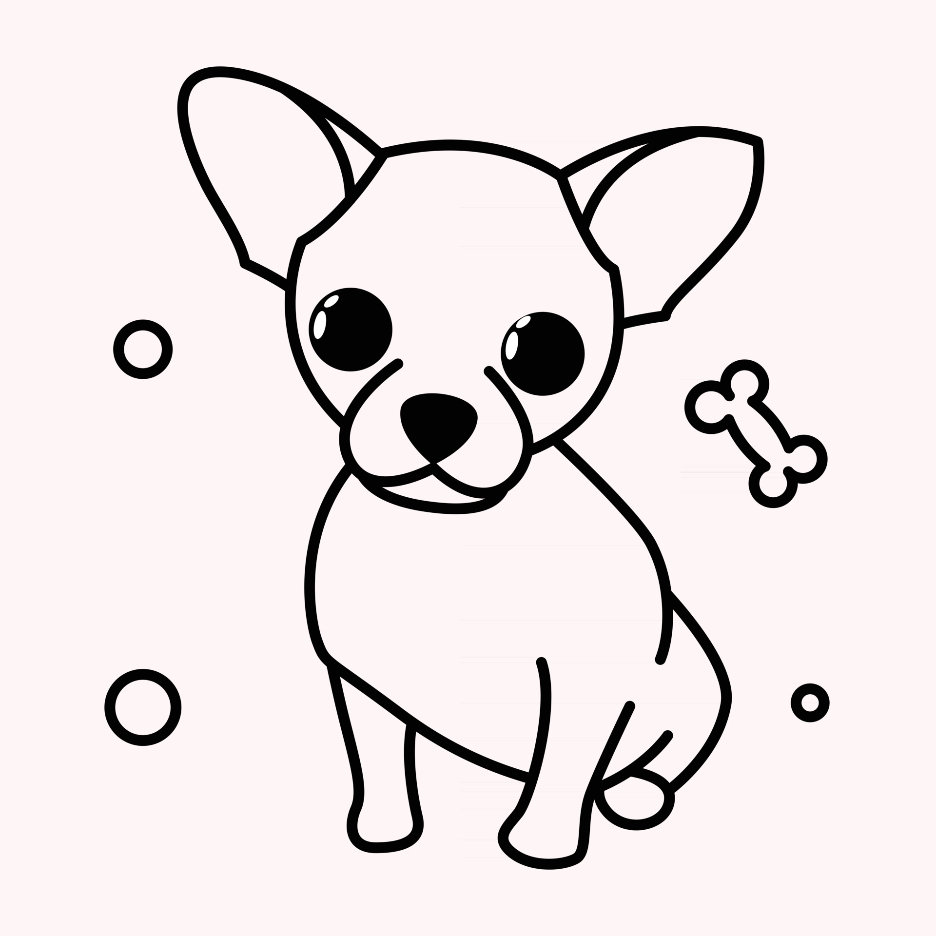 icono de ilustración de vector de dibujos animados lindo de un cachorro de  perro chihuahua. es estilo de contorno. 2755408 Vector en Vecteezy