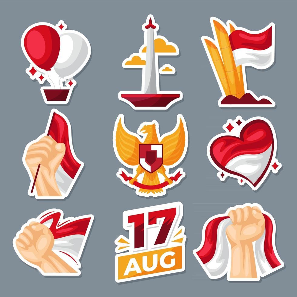 Indonesia Sticker Collection vector