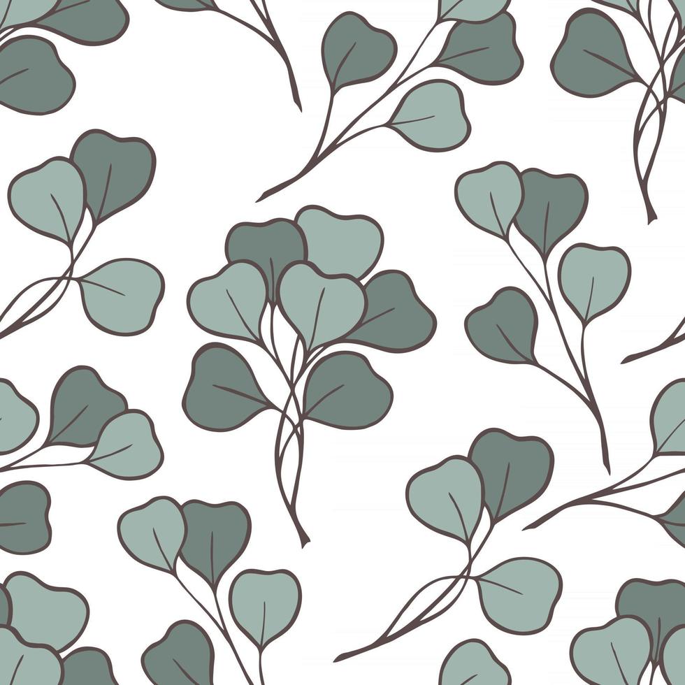 PATTERN WITH EUCALYPTUS BRANCHES vector