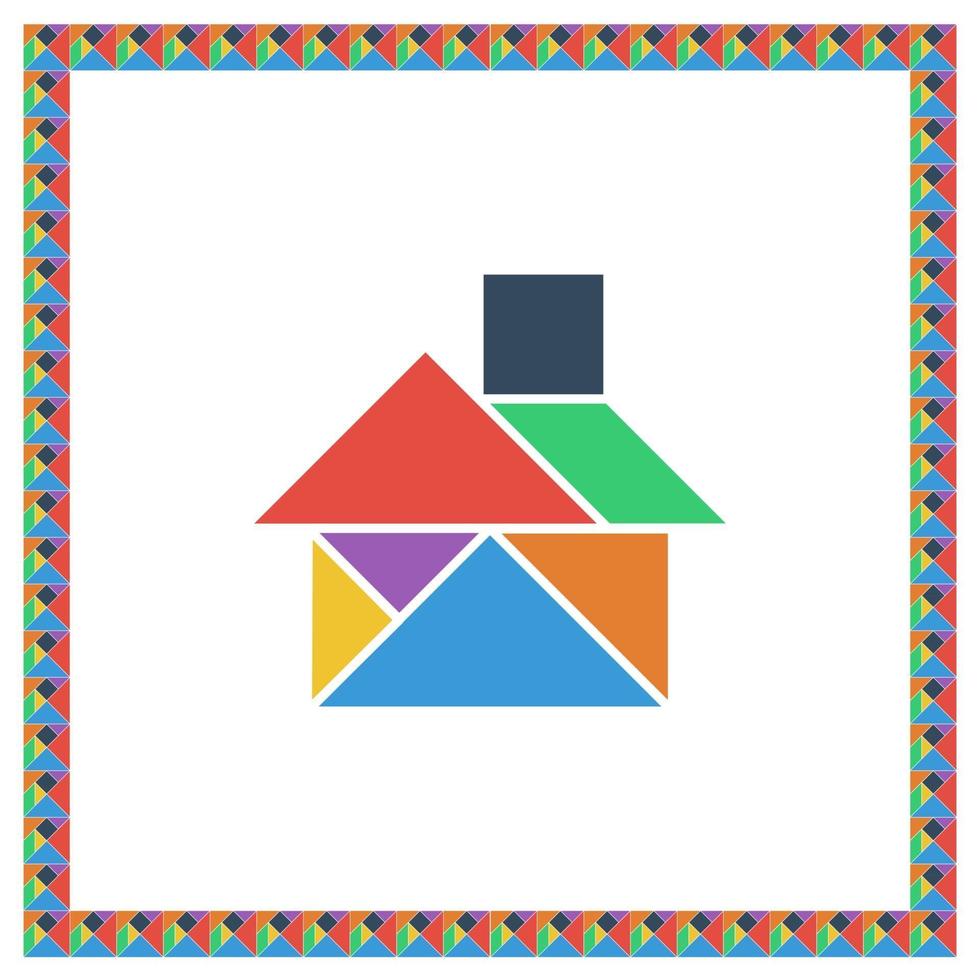 Ilustracion de vector de color plano de casa de juego de cerebro tangram 2755637 Vector en Vecteezy