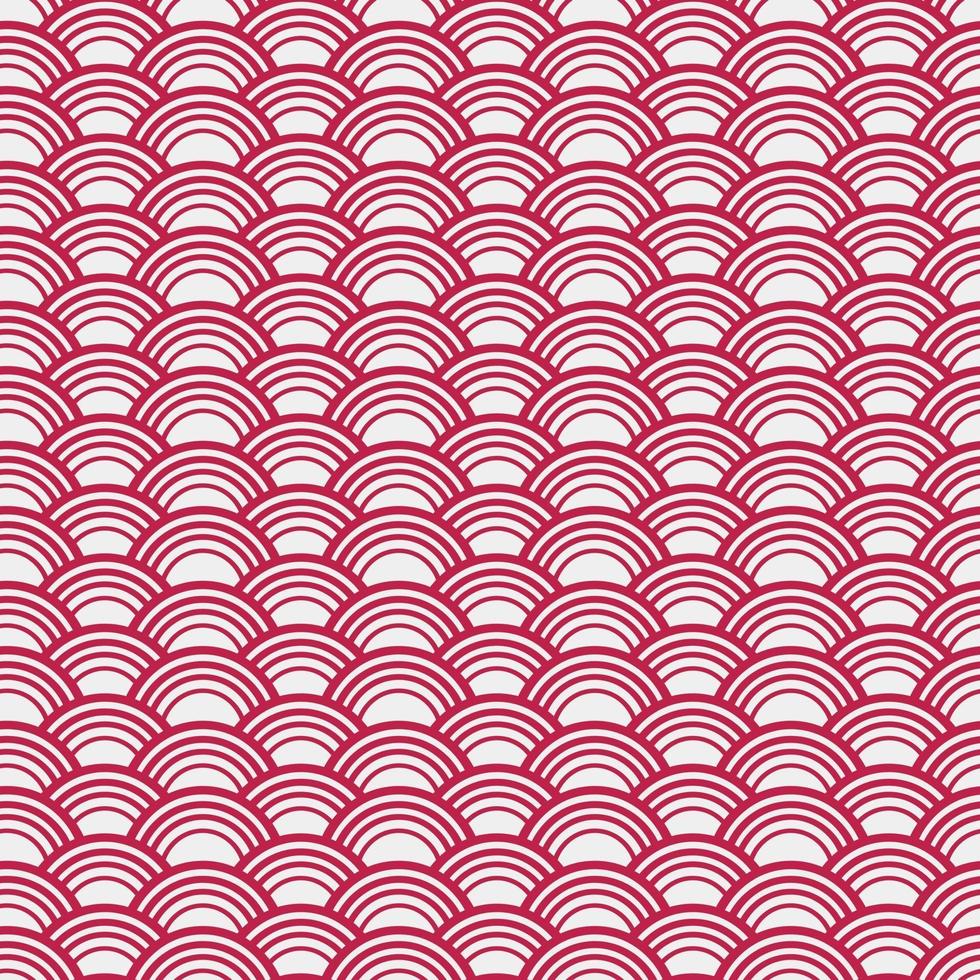 Seamless traditional Japanese wave pattern vector