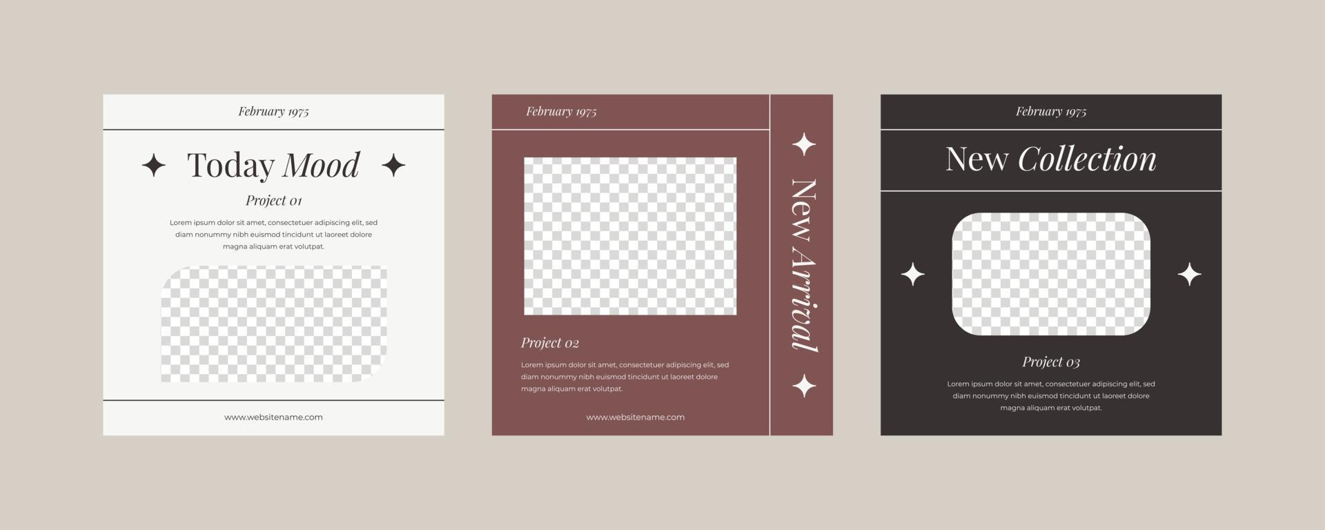 Minimalist social media post template vector