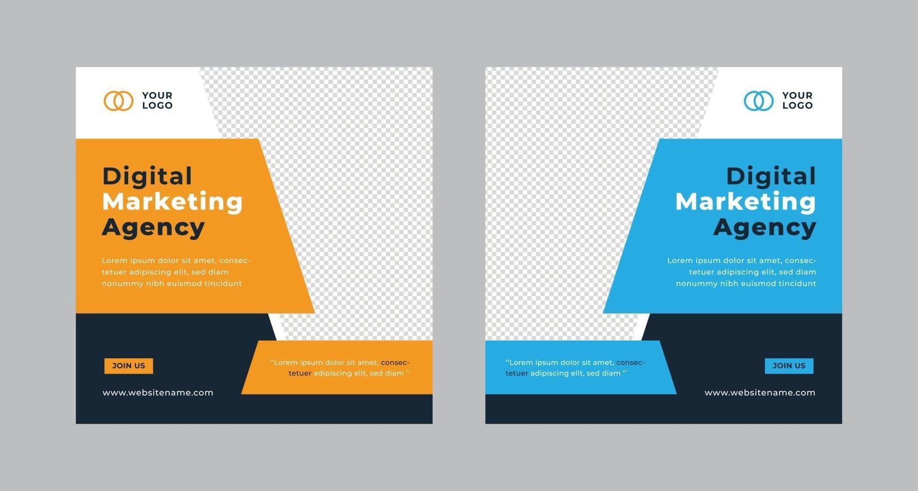 Digital marketing web banner template. vector