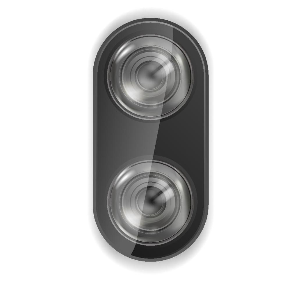 Realistic Lens Camera Smartphone Lens Camera Vector