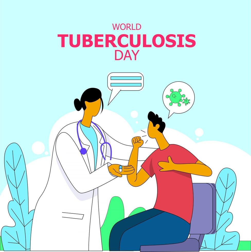 vector de concepto de ilustración del día mundial de la tuberculosis