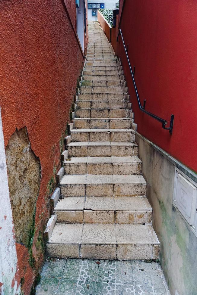 Stairs architecture on the street, Bilbao Spain photo