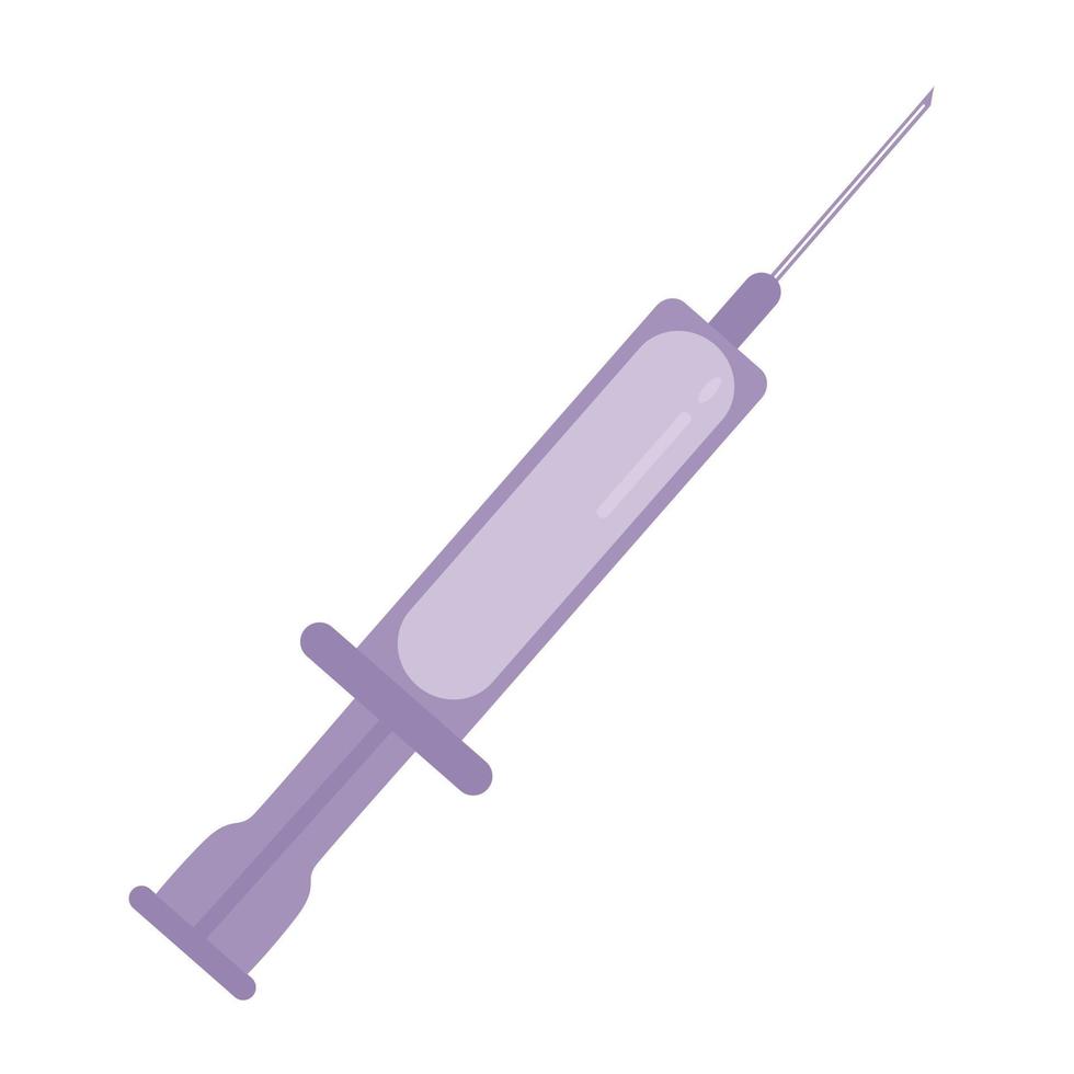 Abstract purple medical syringe vector