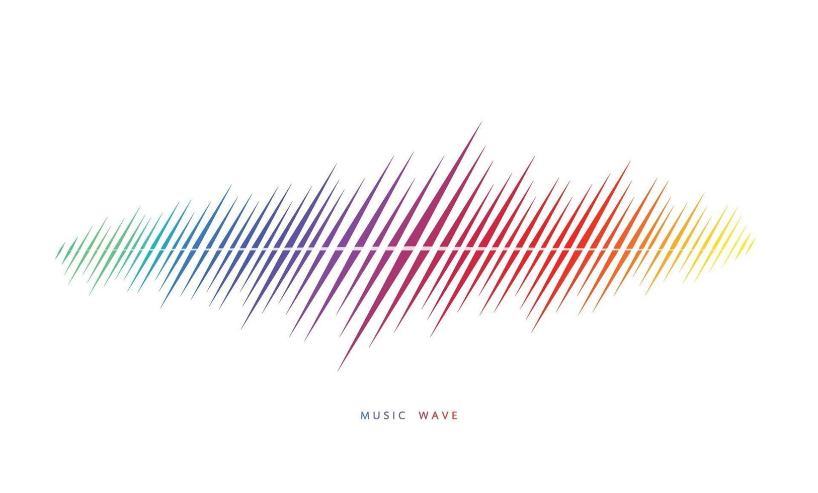 Sound wave colorful background. Gummy speaking. Vector illustration