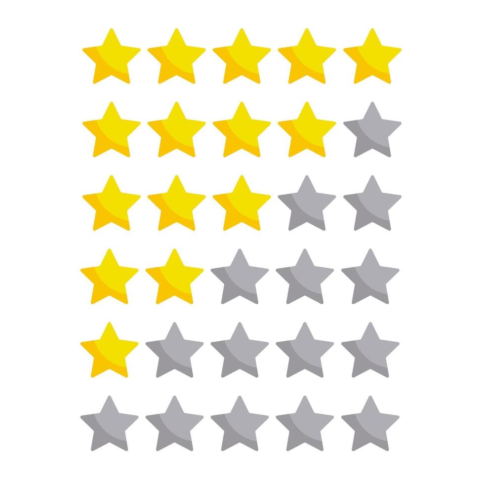 Yellow stars rating vector