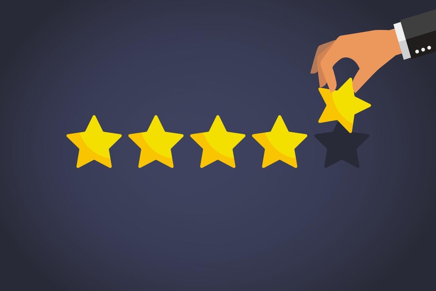 Yellow stars rating vector