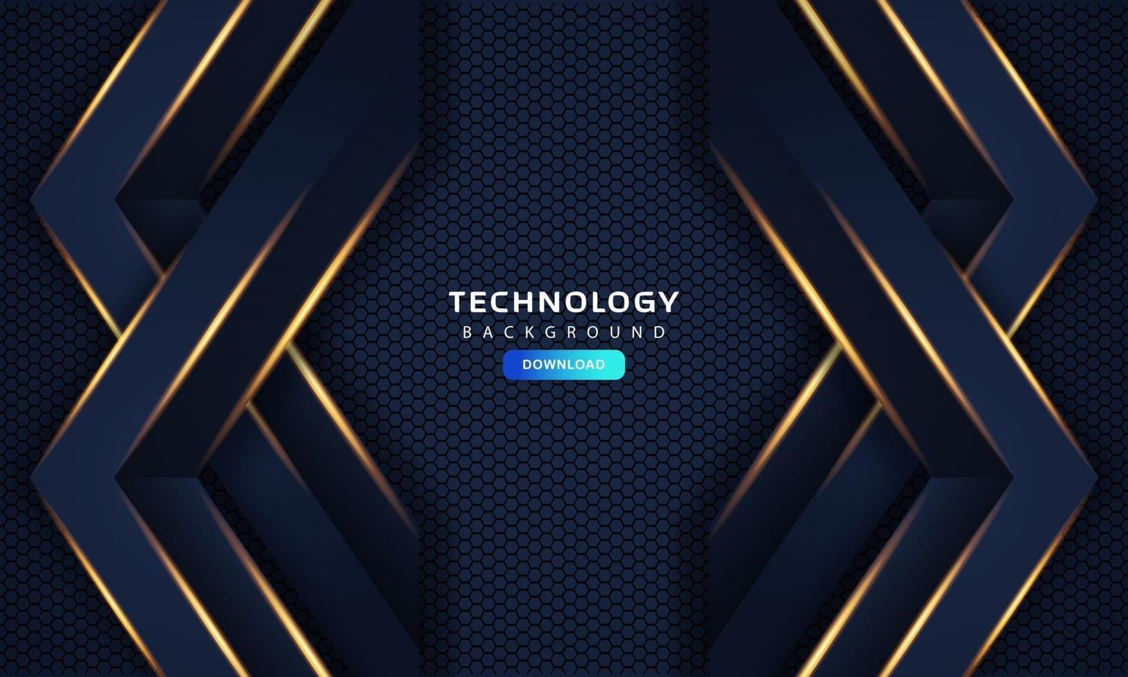 abstract dark blue frame luxury design concept innovation background vector