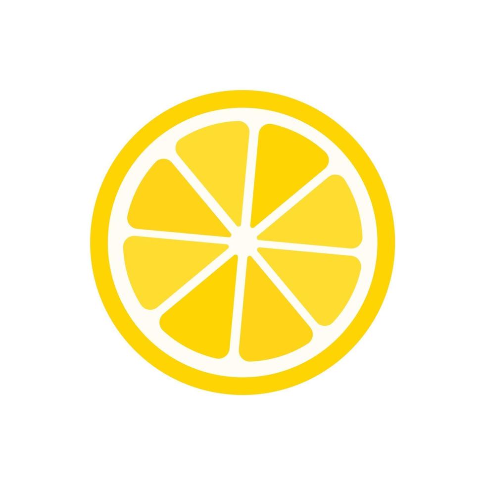 Sour yellow lemons. High vitamin C lemons are cut into slices for summer lemonade. vector