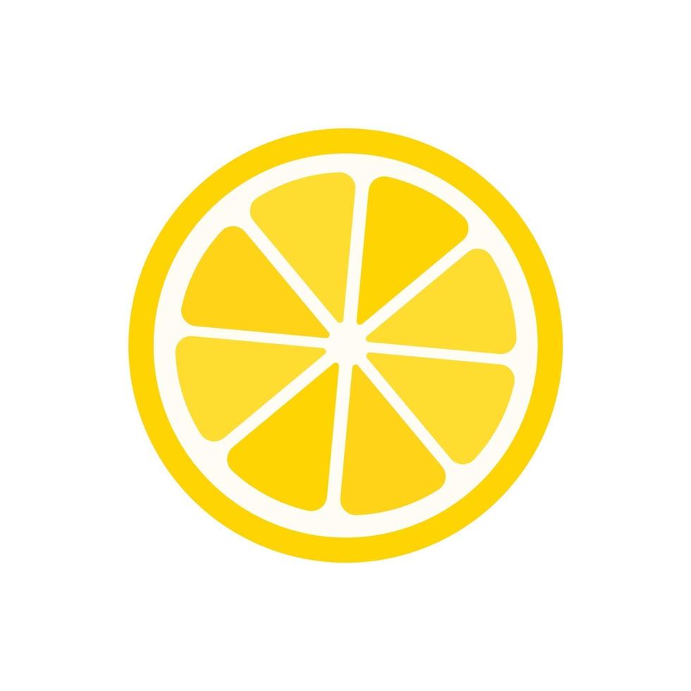 Sour yellow lemons. High vitamin C lemons are cut into slices for summer lemonade. vector