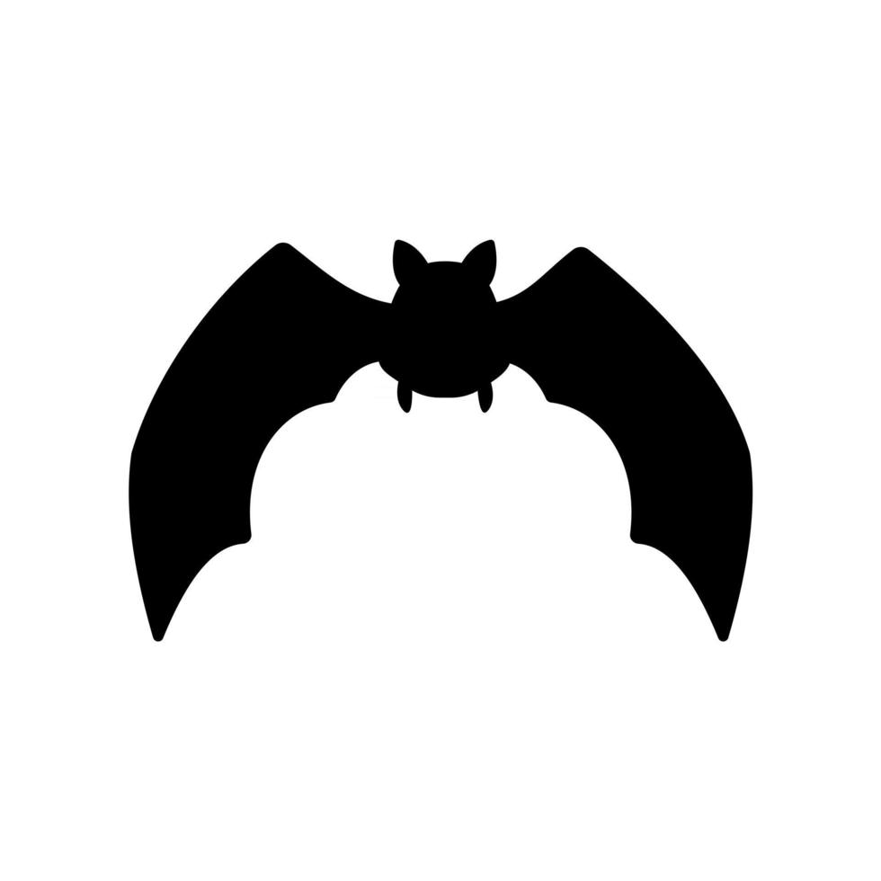 Bat vampire vector. scary ghost bat silhouette Flying out to suck blood on Halloween. vector