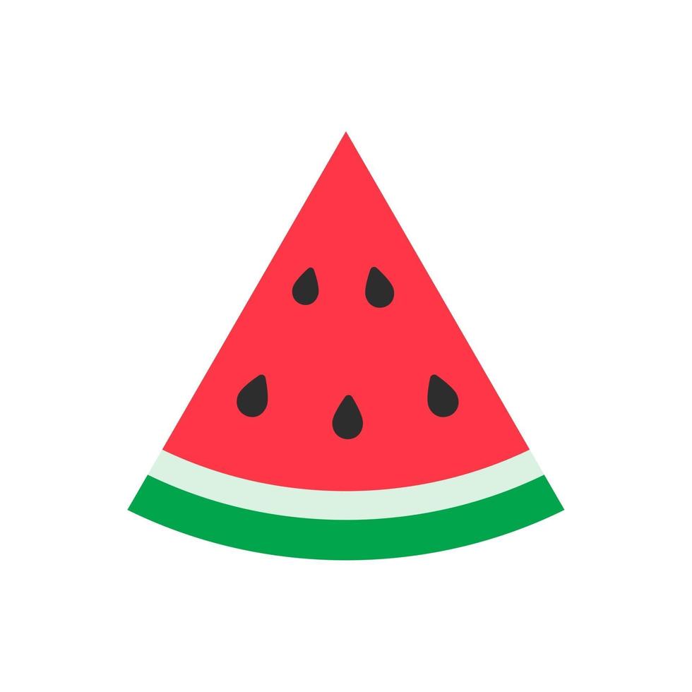 Watermelon vector. red fruit cut into pieces with seeds inside Refreshing food in the summer vector