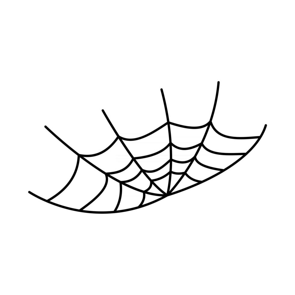 Spider web silhouette hanging for Halloween banner decorations. isolated on the background vector