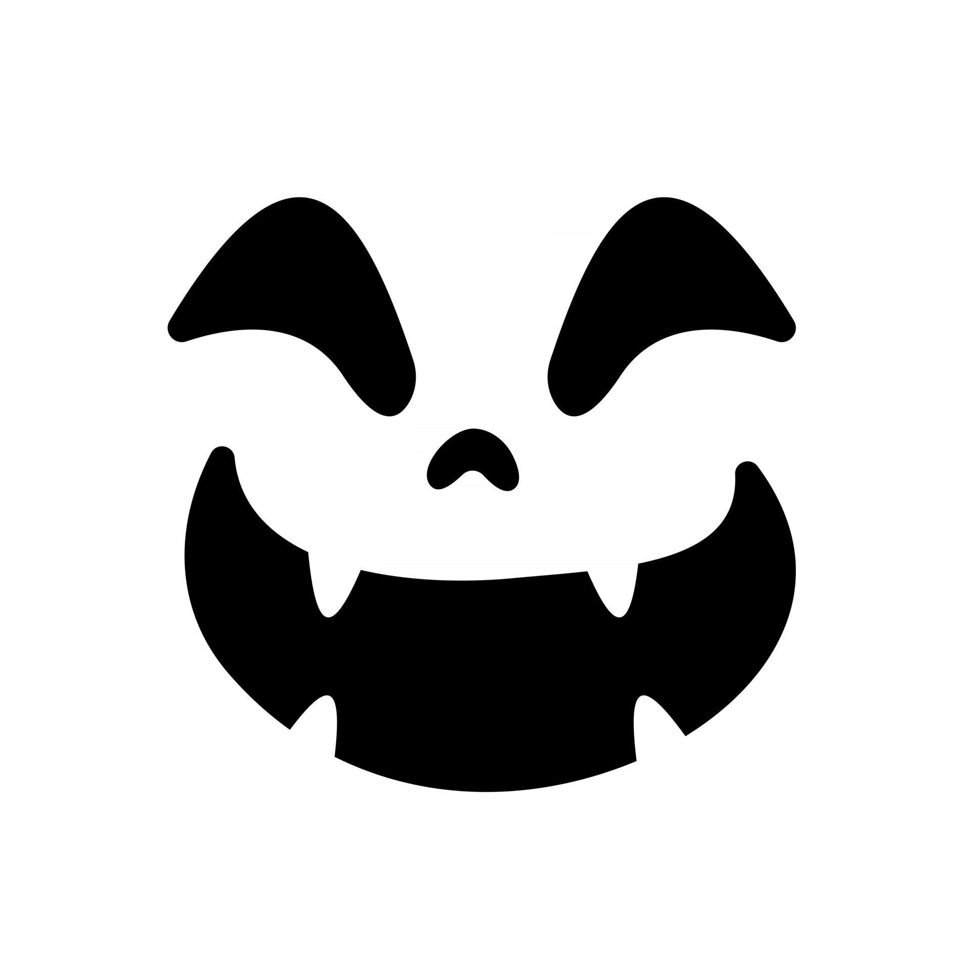 Scary Ghost Horror Face Silhouette Vector For Carving On Halloween ...