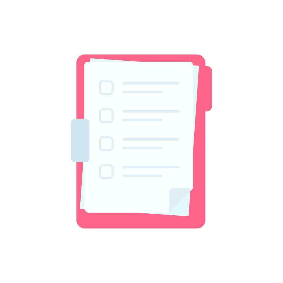 Clipboard for taking notes Text box for checklist items to validate. vector