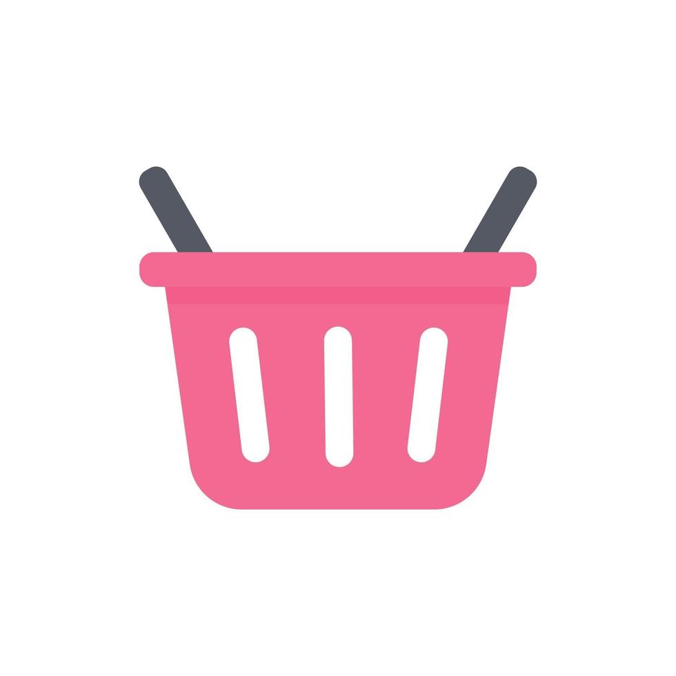cesta de la compra de vector. una canasta para poner los productos que más te gusten de las compras online. vector
